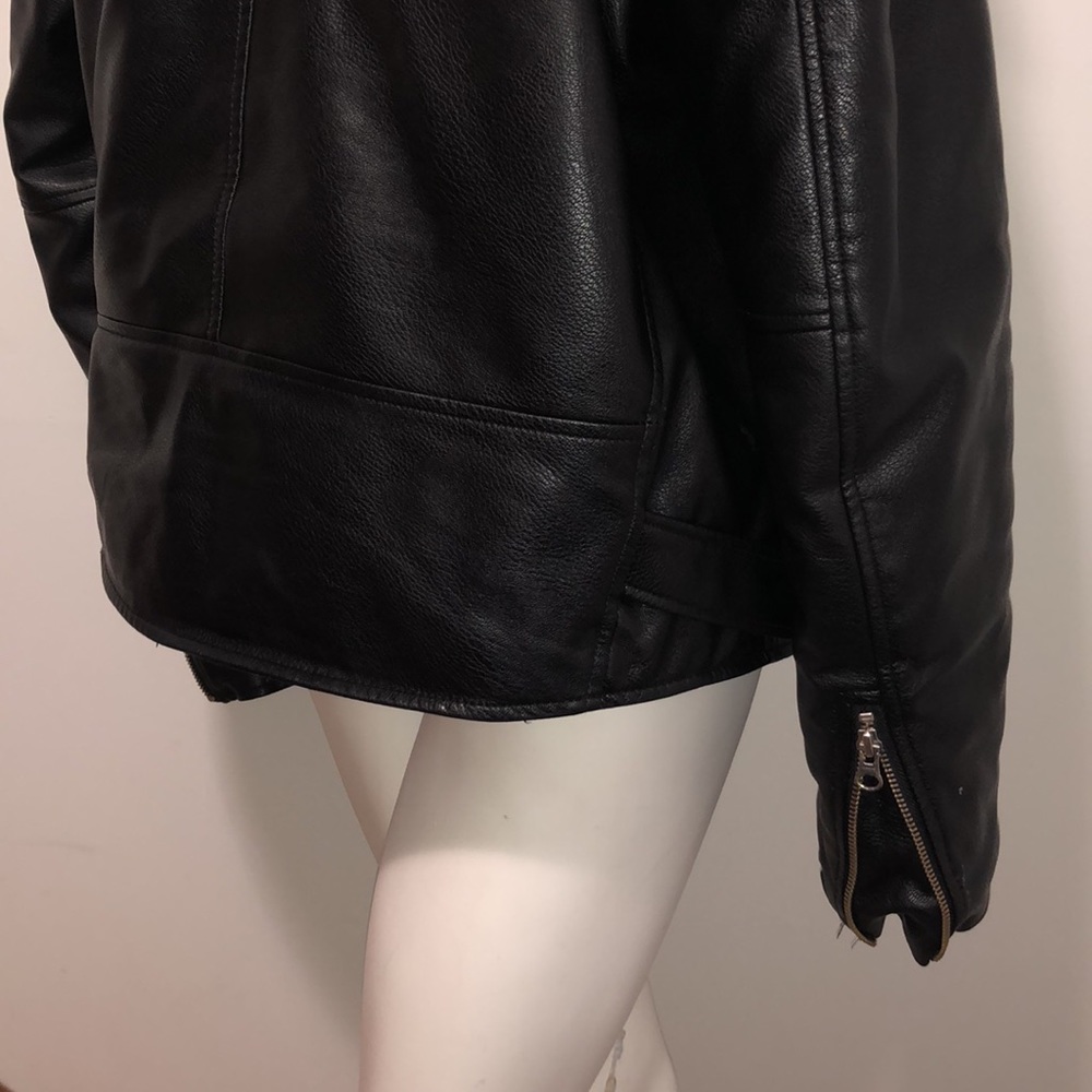 RECLAIMED VINTAGE FAUX LEATHER JACKET - Picture 5 of 8